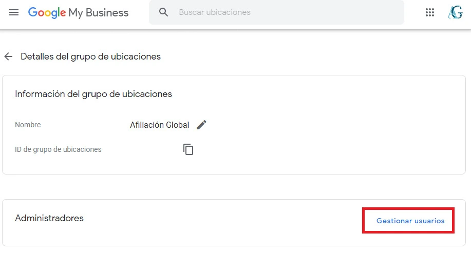 Enviar invitacion google my business