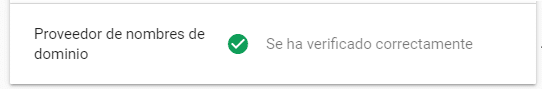 Verificar pagina web mediante registro DNS Verificado