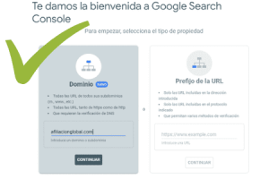 Verificar Pagina Web en search console